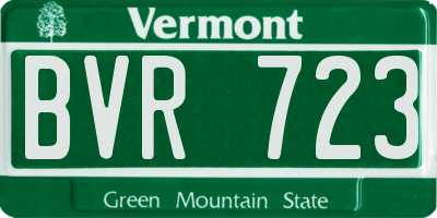 VT license plate BVR723