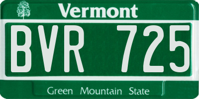 VT license plate BVR725