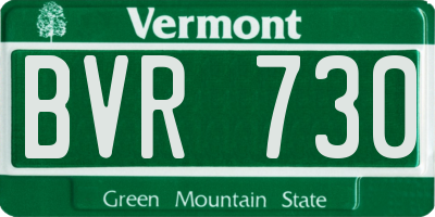 VT license plate BVR730