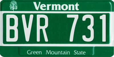 VT license plate BVR731