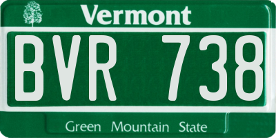 VT license plate BVR738