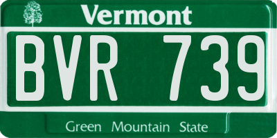 VT license plate BVR739