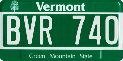 VT license plate BVR740
