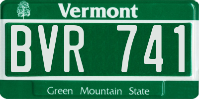 VT license plate BVR741