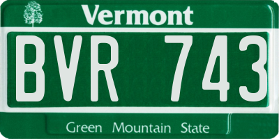 VT license plate BVR743