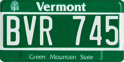 VT license plate BVR745