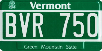 VT license plate BVR750