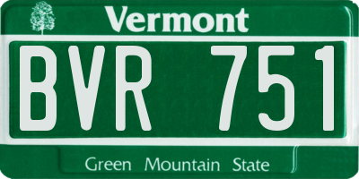 VT license plate BVR751