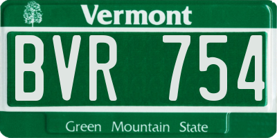 VT license plate BVR754