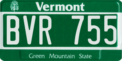 VT license plate BVR755