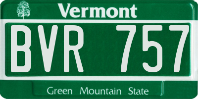 VT license plate BVR757