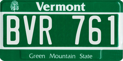 VT license plate BVR761