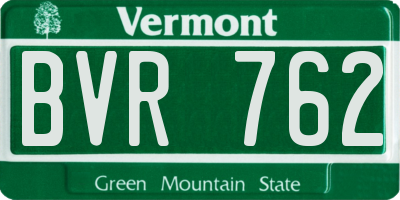VT license plate BVR762