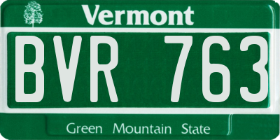 VT license plate BVR763