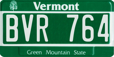 VT license plate BVR764