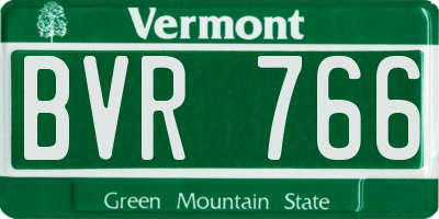 VT license plate BVR766