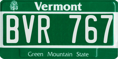 VT license plate BVR767