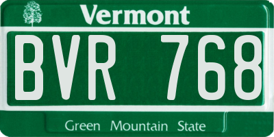 VT license plate BVR768