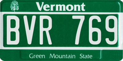 VT license plate BVR769