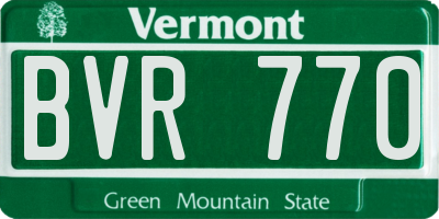 VT license plate BVR770