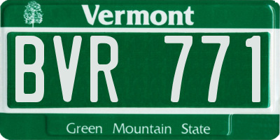 VT license plate BVR771