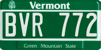 VT license plate BVR772