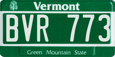 VT license plate BVR773