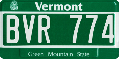 VT license plate BVR774