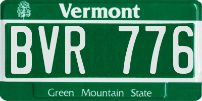 VT license plate BVR776