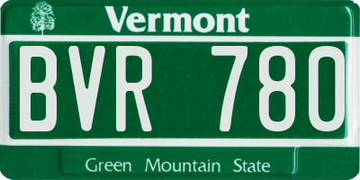 VT license plate BVR780