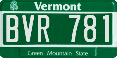 VT license plate BVR781