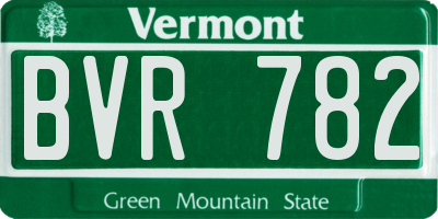 VT license plate BVR782