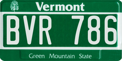VT license plate BVR786