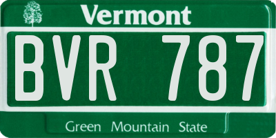 VT license plate BVR787