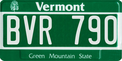 VT license plate BVR790