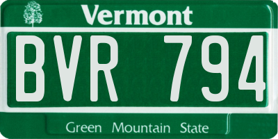 VT license plate BVR794