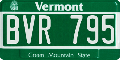 VT license plate BVR795