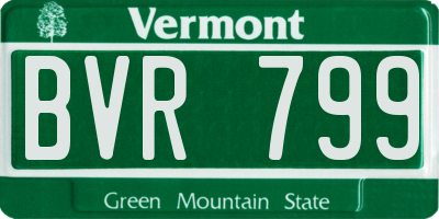 VT license plate BVR799