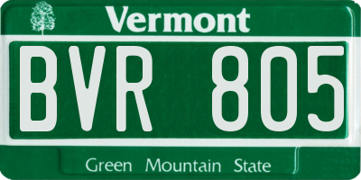 VT license plate BVR805
