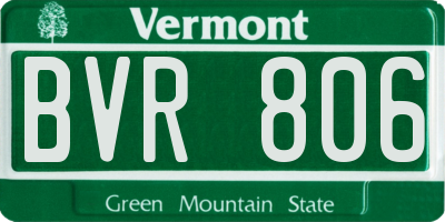 VT license plate BVR806