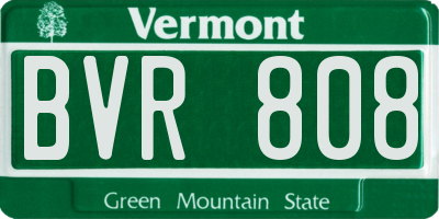 VT license plate BVR808