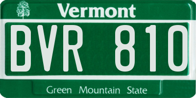 VT license plate BVR810