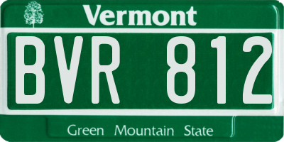 VT license plate BVR812