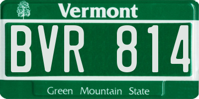 VT license plate BVR814