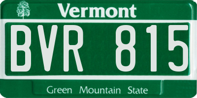 VT license plate BVR815