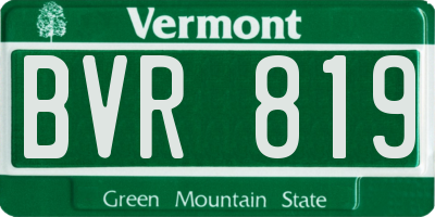VT license plate BVR819