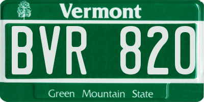 VT license plate BVR820