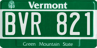 VT license plate BVR821