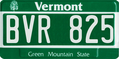 VT license plate BVR825