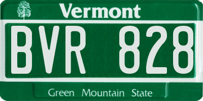 VT license plate BVR828